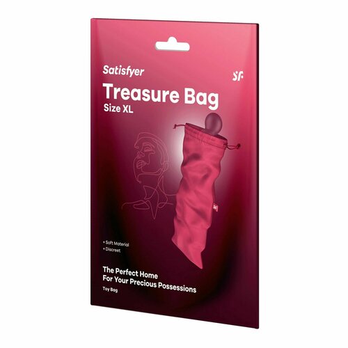 Розовый мешочек для хранения игрушек Treasure Bag XL (Цвет: розовый) мини вибратор satisfyer white temptation белый ee73 527 1118