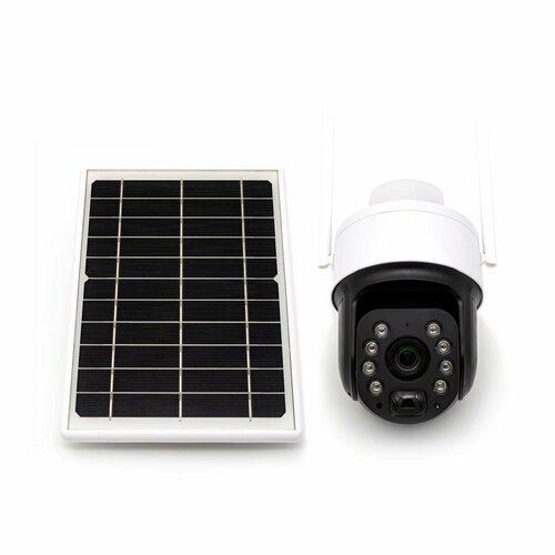 tuya 4g Умная уличная IP камера наблюдения LinkSolar FC105-4G-5MP-40X (Tuya) (Q24120SC0) Tuya, 40X-zoom, 4G-LTE, 5MP, запись на SD, солнечная панель, светоз