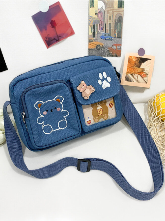 фото Милая сумка черная кроссбоди с окошком для подростков и детей