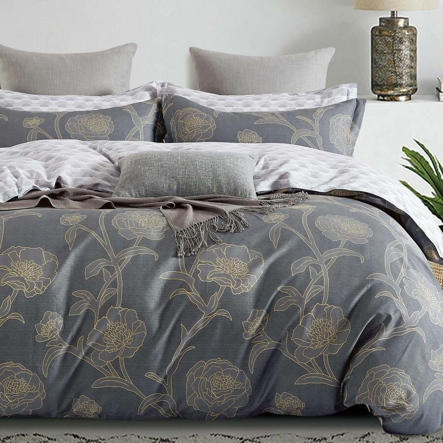 Постельное белье 2 спальное Cleo Satin de Luxe комплект пододеяльник на молнии сатин хлопок