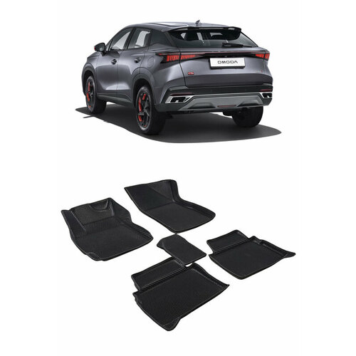 OMODA C5 пресс борта 2022 - н. в. коврики EVA Smart Комплект в салон