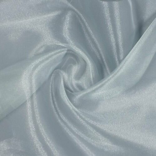 Органза Ткани-100, плательная, полиэстер, голубая, 1,4 м х 10 м