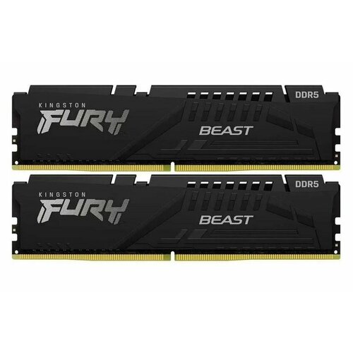 Kingston 64GB 6000MTs DDR5 CL40 DIMM Kit of 2 FURY Beast Black XMP 31799₽