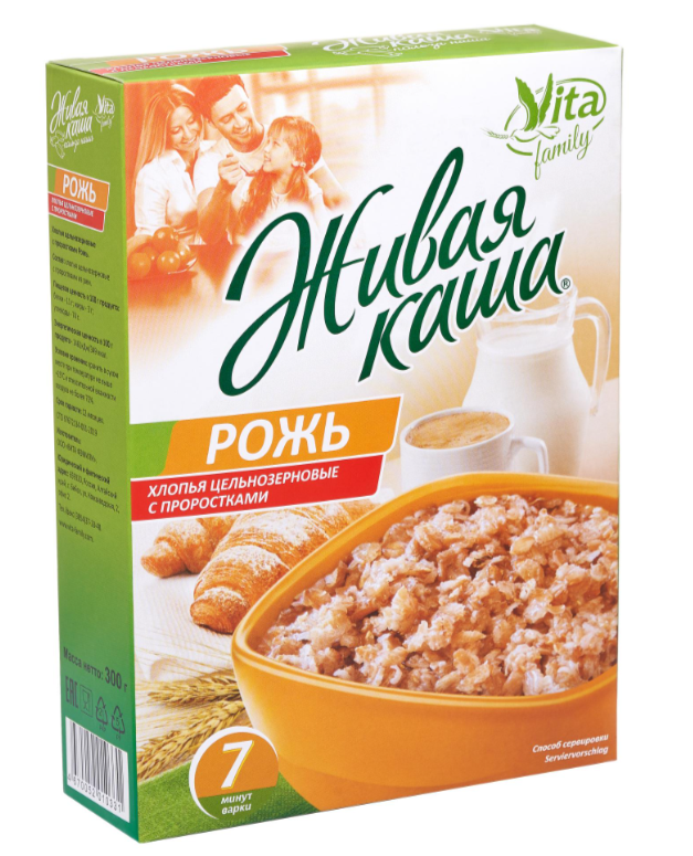 Vita Живая каша рожь 100% из пророщенного зерна, 300 г Алтайснэк