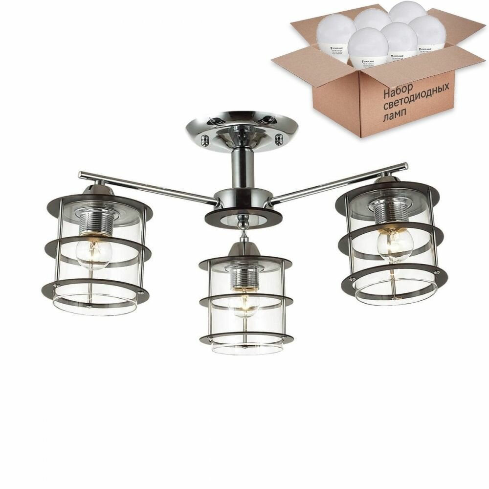 Потолочная люстра Lumion Rotondum с лампочками 3504/3C+Lamps E27 P45 - фото №5