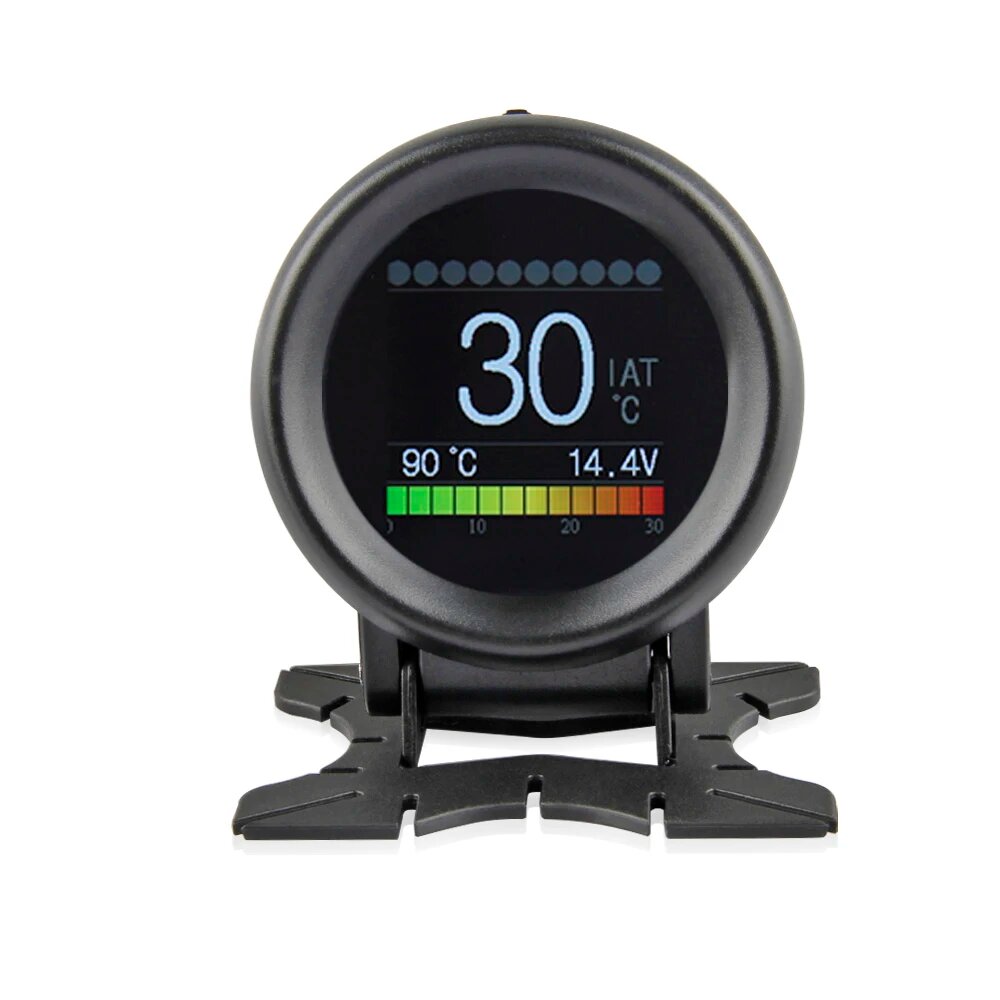 OBD2 Бортовой компьютер Автомобильный проекционный дисплей HUD Цифровой спидометр Дисплей поездки Скорость Расход топлива Датчик температуры Сигнализация, A205 Head Up Display