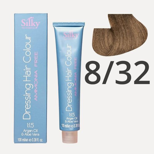 Изображение товара Краска для волос безаммиачная Silky Dressing Haircolor 8.32 Светлый русый бежевый, 100 мл