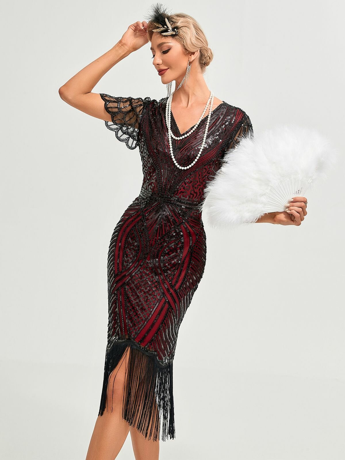 1920s платье вечернее блестящее женское, Великий Гэтсби карнавальный костюм