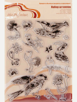 Изображение товара Mr.Painter Набор штампов ASM-23 Птичий базар 14 см x 18 см для декоративной штамповки