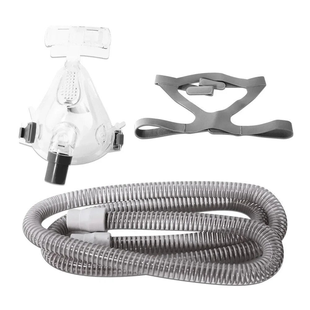 Повязка на голову против храпа CPAP, полнолицевая маска, регулируемый ремешок, респиратор, пробка против храпа, машина Cpap, замена вентилятора, A01