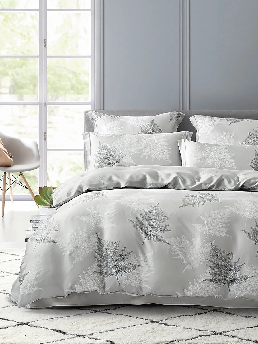 Постельное белье евро 4 наволочки тенсель Tencel