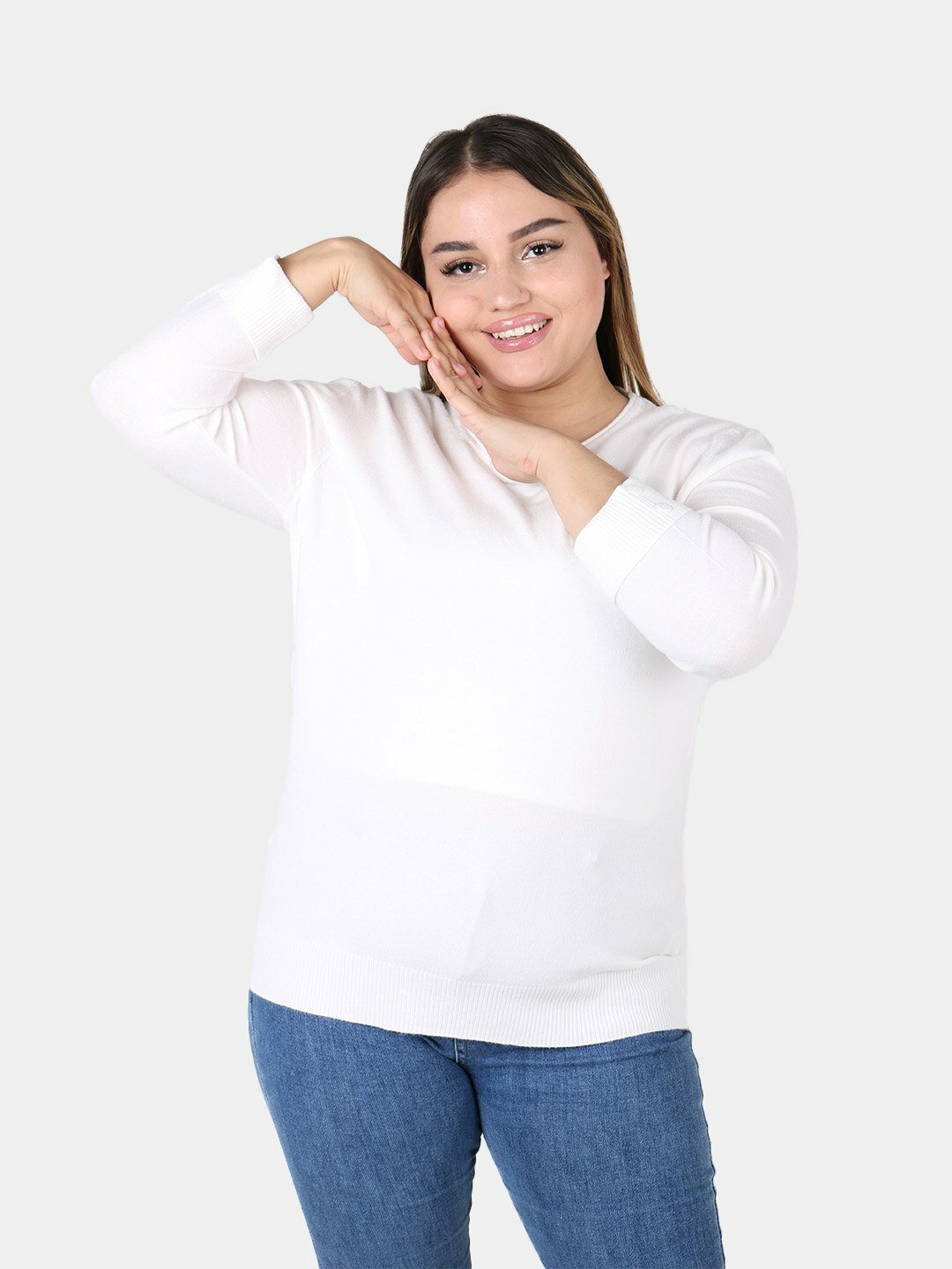 Свитер размер One Size, , белый, — фото 1