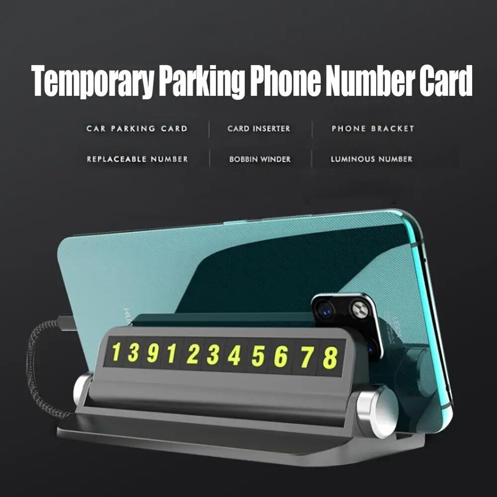Изображение Парковочная карта с держателем телефона / Автовизитка / Парковочная автовизитка