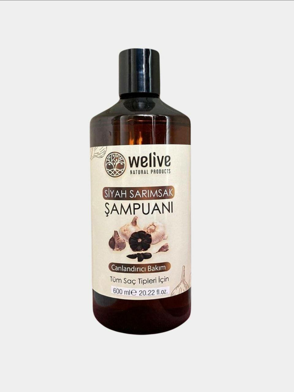 Шампунь с черным чесноком Welive, 600ml