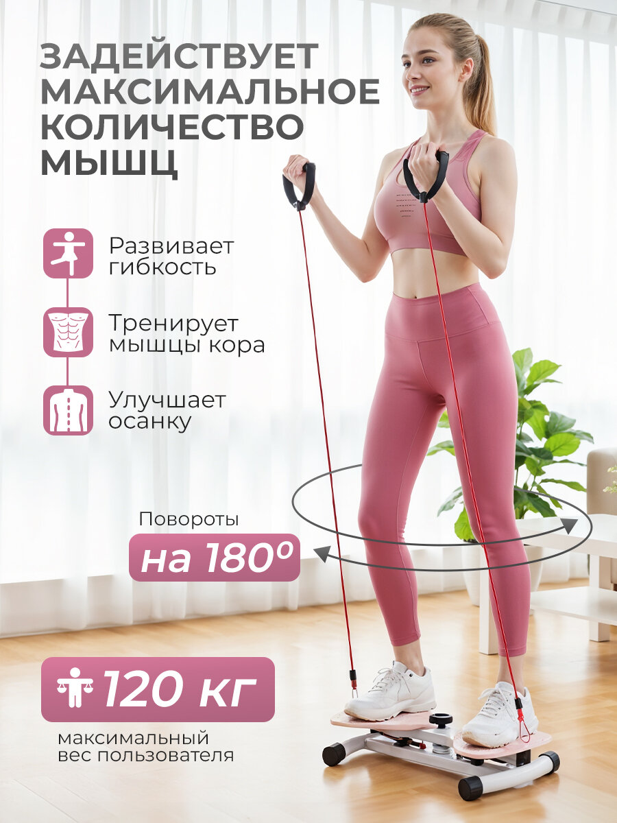 Фитнес платформа DFC с эспандерами SQ-TP01 — фото 1