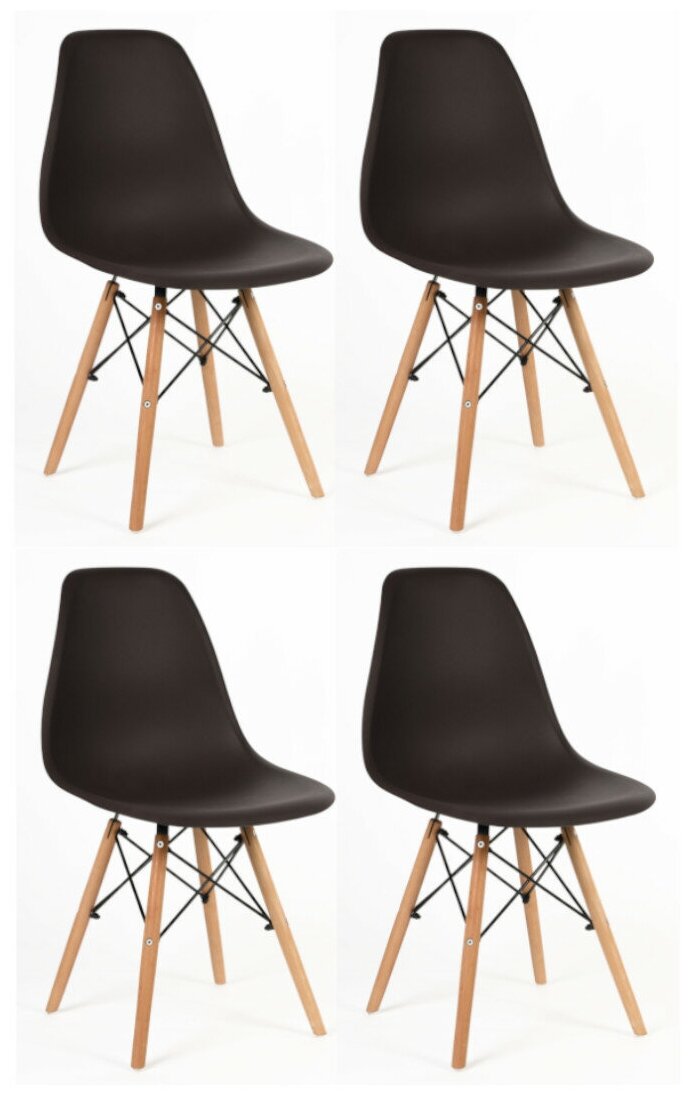 Стул Florence в стиле EAMES горький шоколад, 4 шт.