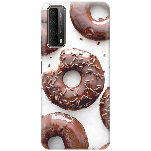фото Силиконовый чехол на huawei p smart (2021) / хуавей п смарт (2021) с эффектом блеска "пончики в шоколадной глазури gosso