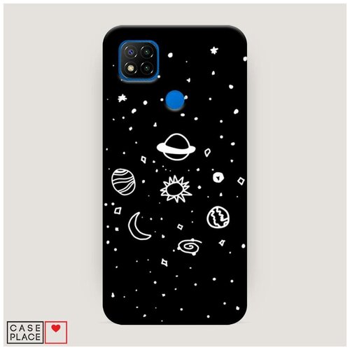 фото Чехол пластиковый xiaomi redmi 9c дудл солнечной системы case place