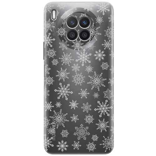 Силиконовый чехол с принтом Fairy Snowflakes для Huawei Nova 8i / Honor 50 Lite / Хонор 50 Лайт / Хуавей Нова 8и
