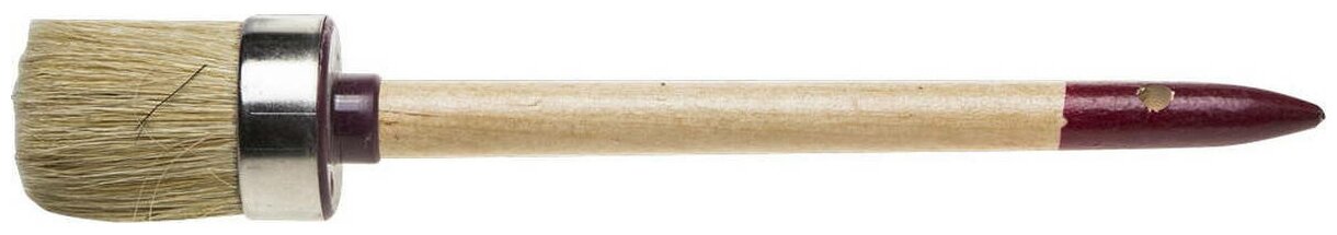 Круглая кисть ЗУБР Универсал 40мм светлая натуральная щетина деревянная ручка 01501-40