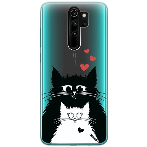 Ультратонкий силиконовый чехол-накладка Transparent для Xiaomi Redmi Note 8 Pro с 3D принтом Cats in Love ультратонкий силиконовый чехол накладка transparent для xiaomi redmi note 10 pro с 3d принтом cats in love