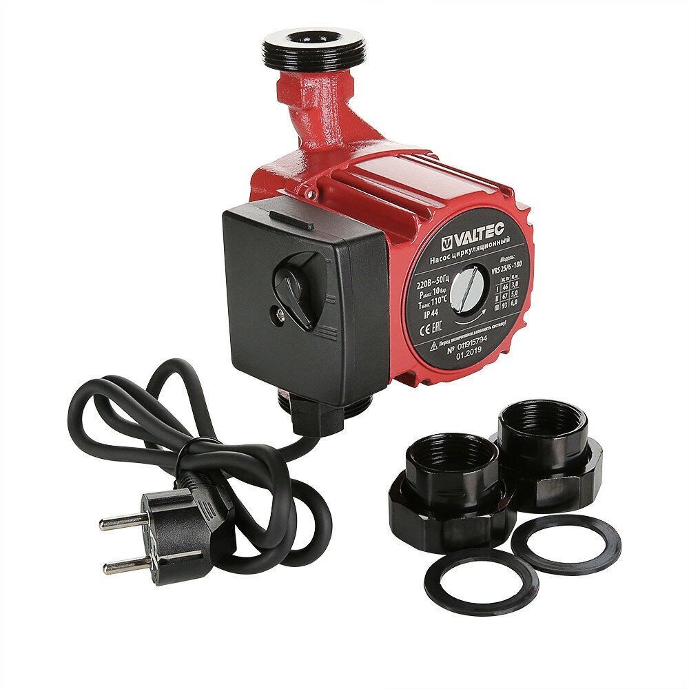 Насос циркуляционный Valtec VRS 25/6 - 180 для отопления чугун центробежный механизм