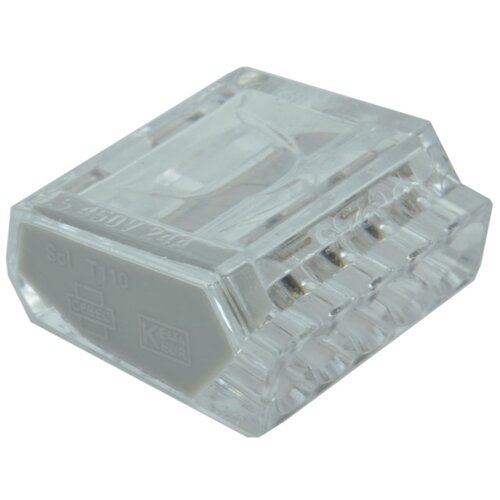 Компактная клемма БК05 (TYP015), Полиамид, 5-х проводная, 1,0-2,5мм, 24А, 450В, (упаковка 20 шт) iTOK