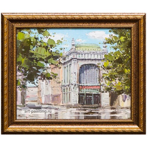 фото Картина маслом "магазин елисеевых" ларкин русская живопись