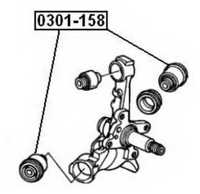 0301158 ASVA Сайлентблок задней цапфы HONDA ODYSSEY/SHUTTLE RB1/RB2 2003-2008