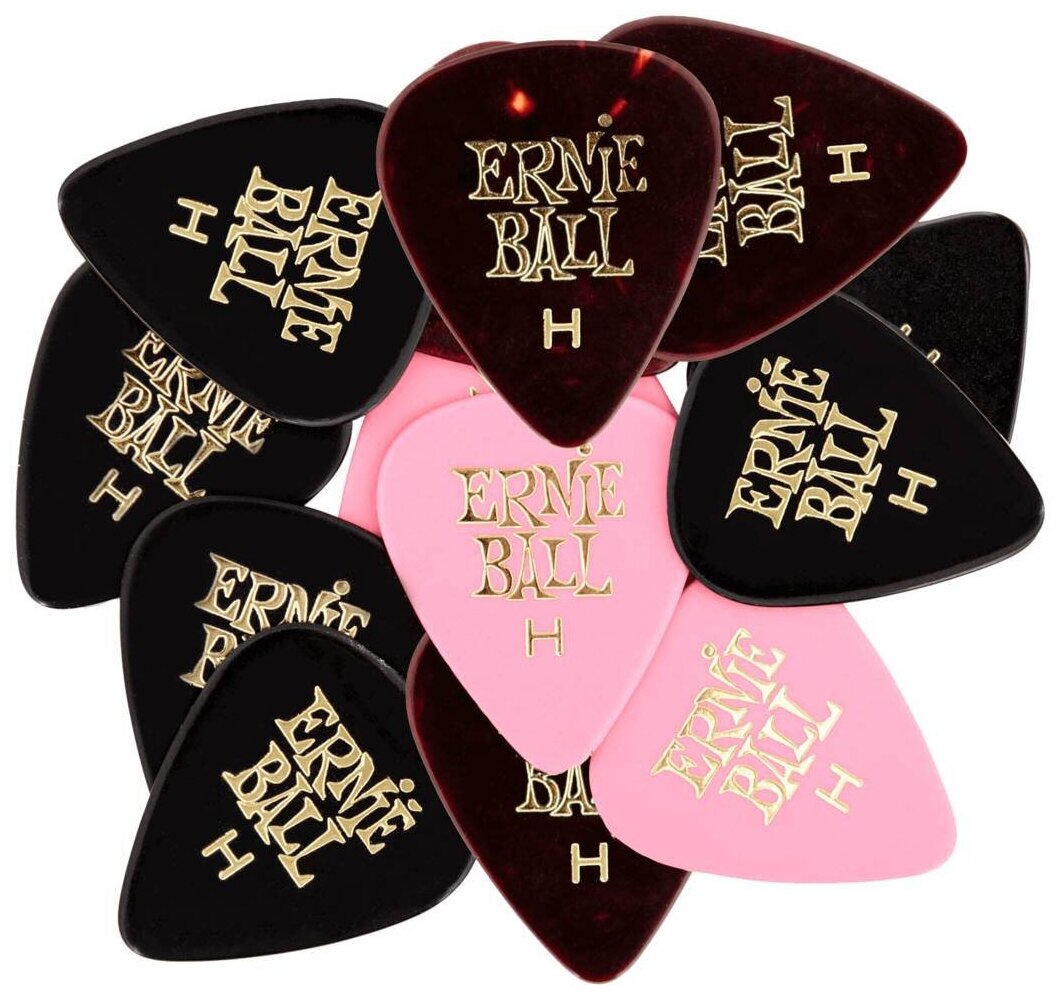 Ernie Ball 9180 Heavy Assorted Color комплект медиаторов, 0,94 мм, 12 шт