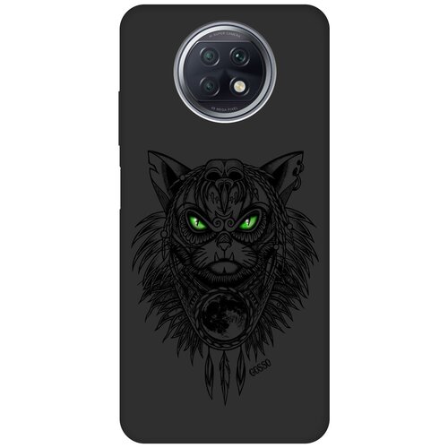 Ультратонкая защитная накладка Soft Touch для Xiaomi Redmi Note 9T с принтом Shaman Cat черная ультратонкая защитная накладка soft touch для xiaomi redmi 9a с принтом shaman cat черная