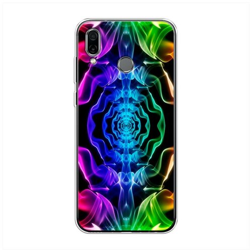 фото Силиконовый чехол "радужный дым" на huawei honor play / хуавей хонор плэй case place
