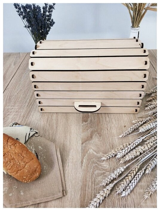 Хлебница деревянная Woodcarver «Сундук» - фотография № 1