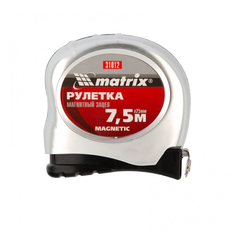 Рулетка Matrix Magnetic 7, 5 м х 25 мм, магнитный зацеп 31012