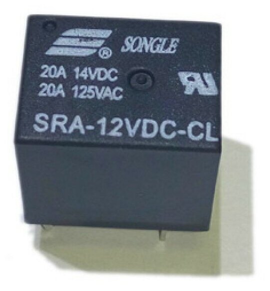 SRA-12VDC-CL, реле 20А, 12VDC