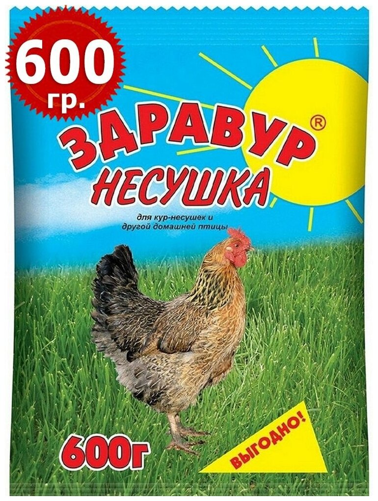 Здравур Несушка для кур-несушек и другой домашней птицы 600 г Кормовая добавка Ваше Хозяйство - фотография № 1