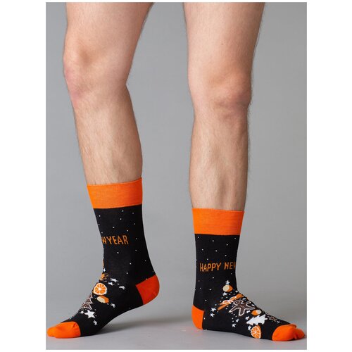 Носки Giulia, размер 39-42, черный мужские хлопковые носки happy funny fox