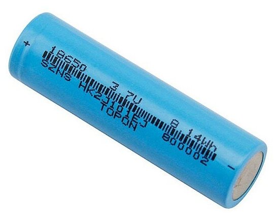 Аккумулятор 18650 TopON 3.7V 2200mAh 8.14Wh, 10A. Li-Ion, без защиты. Замена ICR18650-22, CRG18650, LGAAS41865