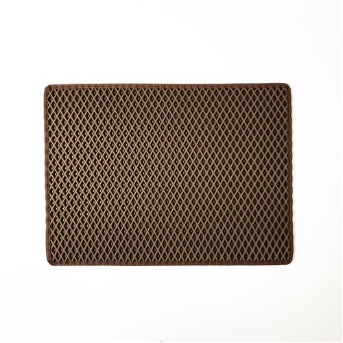 Коврик придверный EVA 50 x 70 см с окантовкой, черный ромб