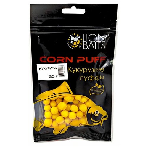 Кукурузные пуффы Corn puff LION BAITS Кукуруза 20гр кукурузные пуффы corn puff 4 5 мм тутти фрути рыжий 25гр