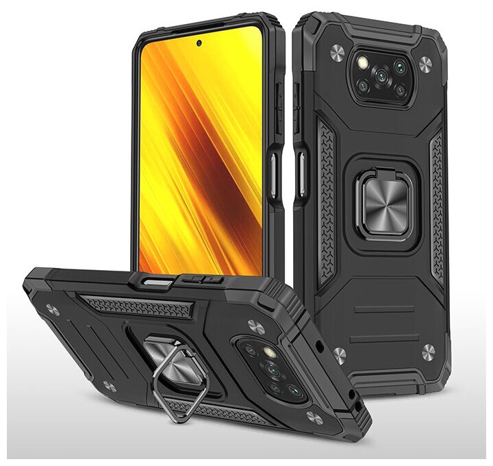 Противоударный чехол Legion Case для Xiaomi Poco X3 Pro / Poco X3 NFC черный