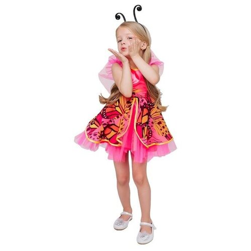 фото Пуговка костюм "бабочка", платье, ободок, размер 128-64