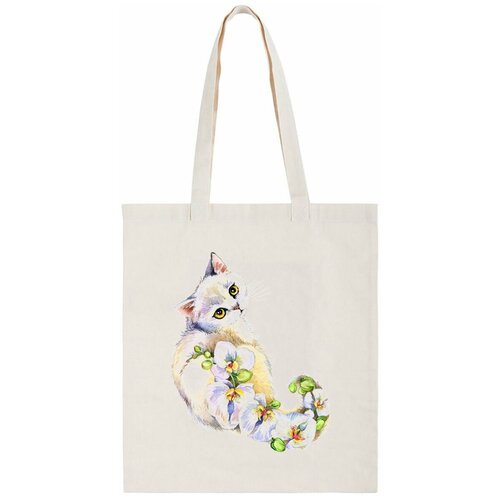 фото Сумка-шоппер coolpodarok "кошки. орхидеи"