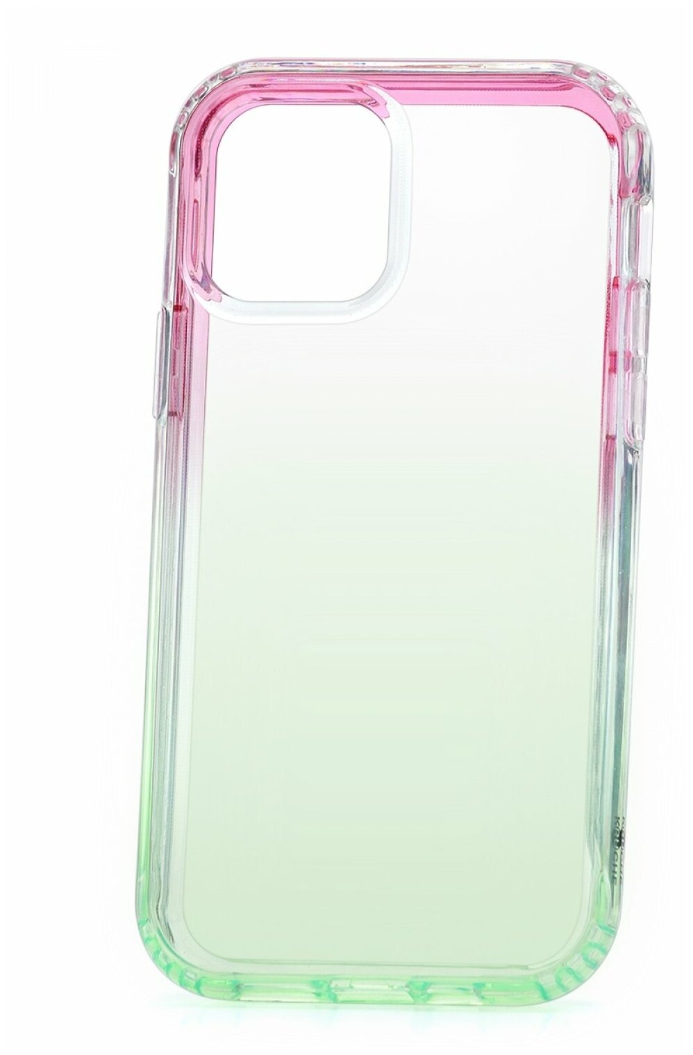 Чехол для Apple iPhone 12 / 12 Pro КRUЧЕ Gradient Green силиконовый бампер с защитой камеры пластиковый защитный кейс прозрачная накладка
