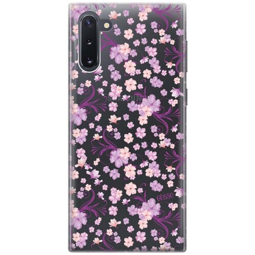 Ультратонкий силиконовый чехол-накладка Transparent для Samsung Galaxy Note 10 с 3D принтом Lilac Flowers ультратонкий силиконовый чехол накладка для samsung galaxy a41 с 3d принтом lilac flowers