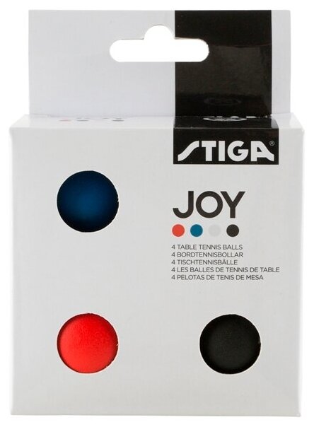 Мячи Stiga Joy 40+ Plastic ABS x4 Assorted 1110-5240-04