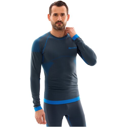 фото Guahoo /термобелье для мужчин/мужской термолонгслив для спорта g23-1600s, серо-голубой, размер 50-52