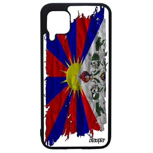 фото Защитный чехол на // huawei p40 lite // "флаг тибета на ткани" страна государственный, utaupia, белый