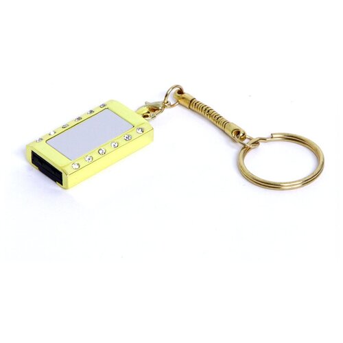Flash drive Diamond (128 Гб / GB USB 2.0 Золотой/Gold MiniDiamond_BD Оригинальный подарок от коллег на день рождения)