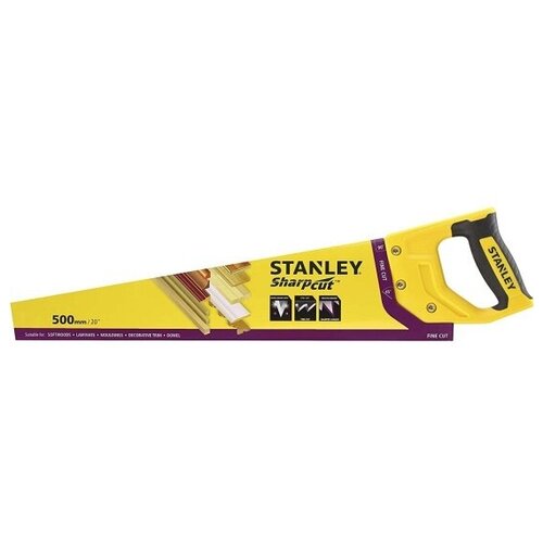 Ножовка по дереву Stanley Hand Tools Stanley STHT20371-1, SharpCut, зуб 11TPI, длина 500 мм